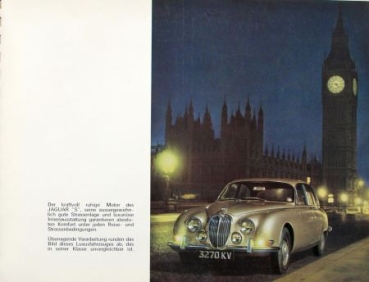 Jaguar S Modell 3.4 Modellprogramm 1964 Automobilprospekt (7709)